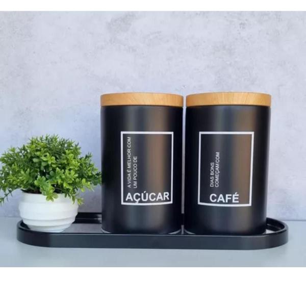 Imagem de Kit 2 Porta Mantimentos Pote Espaço Café E Açucar Decoração