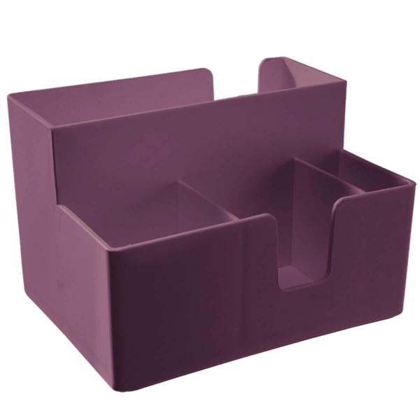 Imagem de Kit 2 Porta Sachês Guardanapos de Plástico Coza Purple Organizador de Mesa Bancada Multiuso