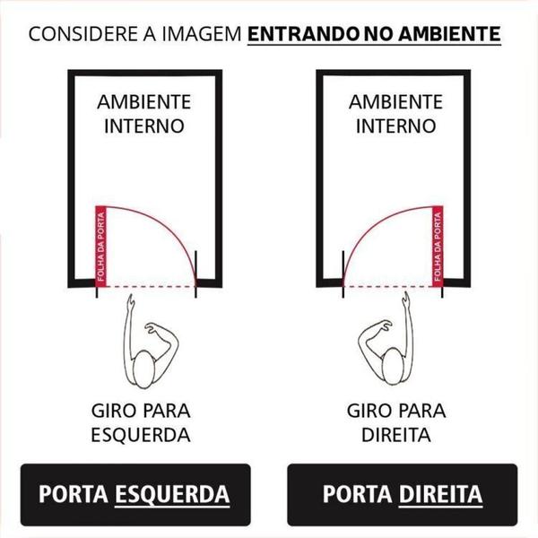 Imagem de Kit 2 Portas Lambril de Alumínio Esquerda 210 X 80cm com Puxador Linha Veneza Esquadrias Bergamo Branco