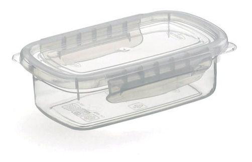 Kit 2 Potes Alimentos 500 ML Com Tampa e Travas Transparente - Nitron Imagem de Kit 2 Potes Alimentos 500 ML Com Tampa e Travas Transparente