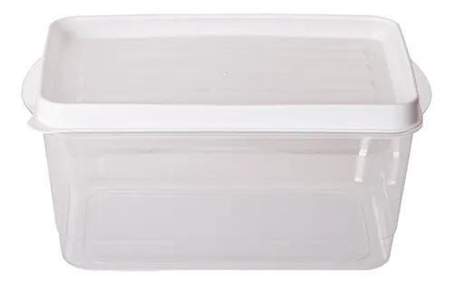 Kit 2 Potes Alimentos Retangular 26,5x17,5x14,5 Cm 4.950ML - Paramount Imagem de Kit 2 Potes Alimentos Retangular 26,5x17,5x14,5 Cm 4.950ML