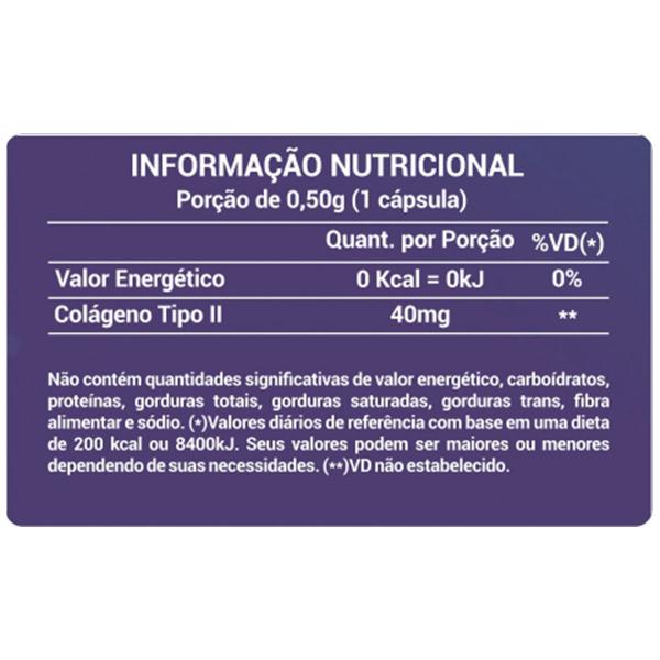 Imagem de Kit 2 Potes Colágeno Tipo 2 Suplemento Alimentar Natural Vitamina Natunectar 120 Capsulas Rápida Absorção Premium