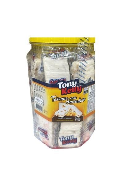 Imagem de Kit 2 Potes Com 20 Un Torrone Com Amendoim De 30G Tony Kelly