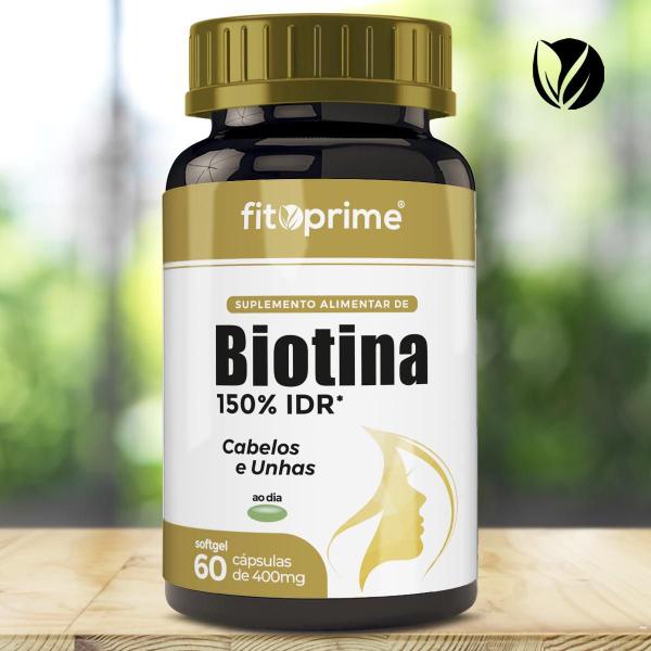 Imagem de Kit 2 potes de Biotina 45mcg 150% IDR 60 Cápsulas Fitoprime