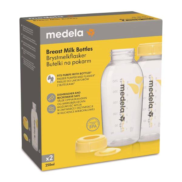 Imagem de Kit 2 Potes Frascos De Armazenar Leite Materno Medela 250ml