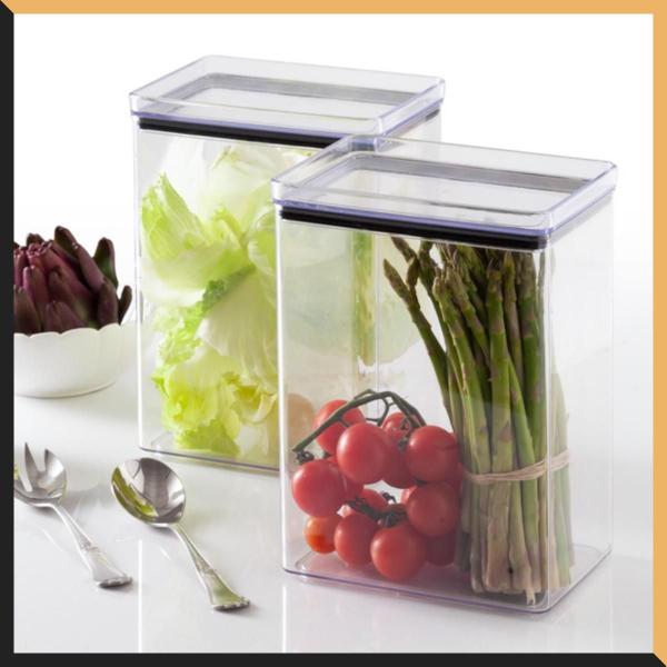 Kit 2 Potes Herméticos 4200ml de Acrílico P/ Arroz e Feijão Lumini - Paramount Imagem de Kit 2 Potes Herméticos 4200ml de Acrílico P/ Arroz e Feijão Lumini - Paramount