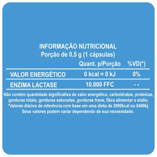 Imagem de Kit 2 Potes Lactase Intolerância Lactose 10.000fcc Enzima Suplemento Alimentar Natural Original 100% Puro 120 Cápsulas