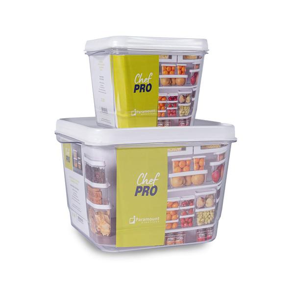 Imagem de Kit 2 Potes Quadrados Chef Pro Paramount 6101910 ml