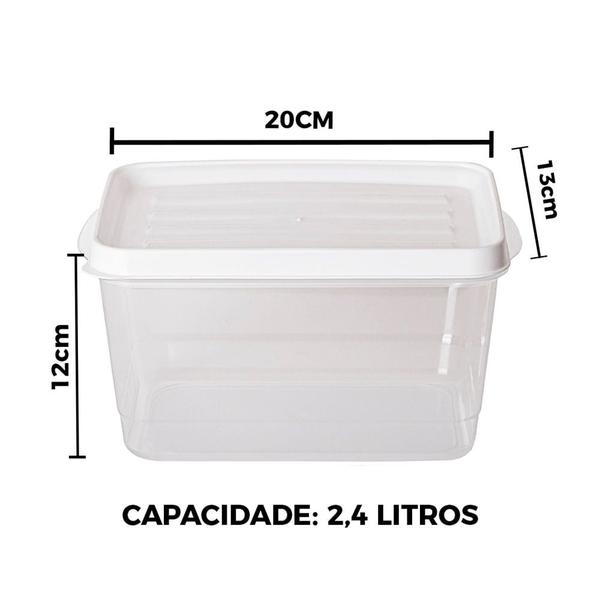 Imagem de Kit 2 Potes Retangulares Chef Pro Paramount 2400 ml