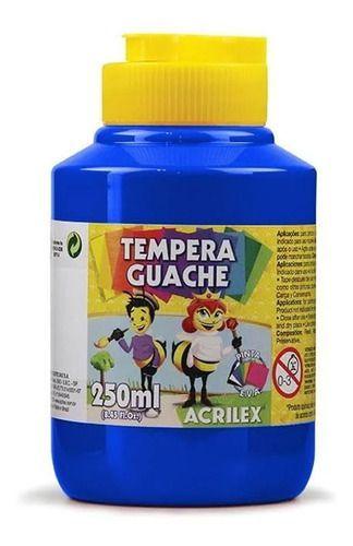 Imagem de Kit 2 Potes Tinta Guache Verde E Azul 250ml - Acrilex