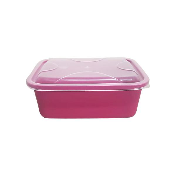 Imagem de Kit 2 Potes Versátil Retangular 16X12Cm 700Ml Rosa Ariplas