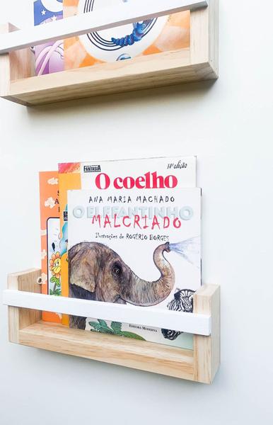 Imagem de Kit 2 Prateleira Infantil Montessori de Madeira Decorativa para livros - Mine