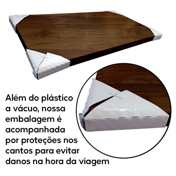 Imagem de Kit 2 Prateleiras Cor Madeira Mdf 30x20 Suporte Invisível