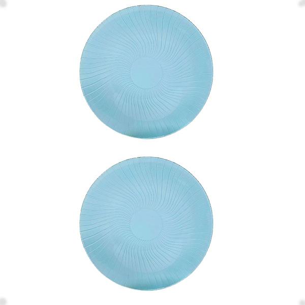 Kit 2 Prato Raso Cosmos Plus Azul 100% Vidro 25 Cm PPCA 514 Durax Imagem de Kit 2 Prato Raso Cosmos Plus Azul 100% Vidro 25 Cm PPCA 514 Durax