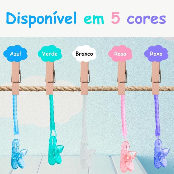 Kit 2 Prendedor De Chupeta Mola Pietra Baby Imagem de Kit 2 Prendedor De Chupeta Mola Pietra Baby