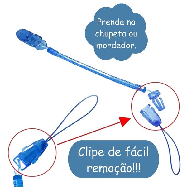 Kit 2 Prendedor De Chupeta Mola Pietra Baby Imagem de Kit 2 Prendedor De Chupeta Mola Pietra Baby