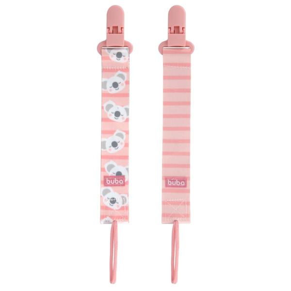 Kit 2 Prendedores de Chupeta Buba Fecho com Trava Cordão de Tecido Desenhos Divertidos Coala Estrelinha Imagem de Kit 2 Prendedores de Chupeta Buba Fecho com Trava Cordão de Tecido Desenhos Divertidos Coala Estrelinha