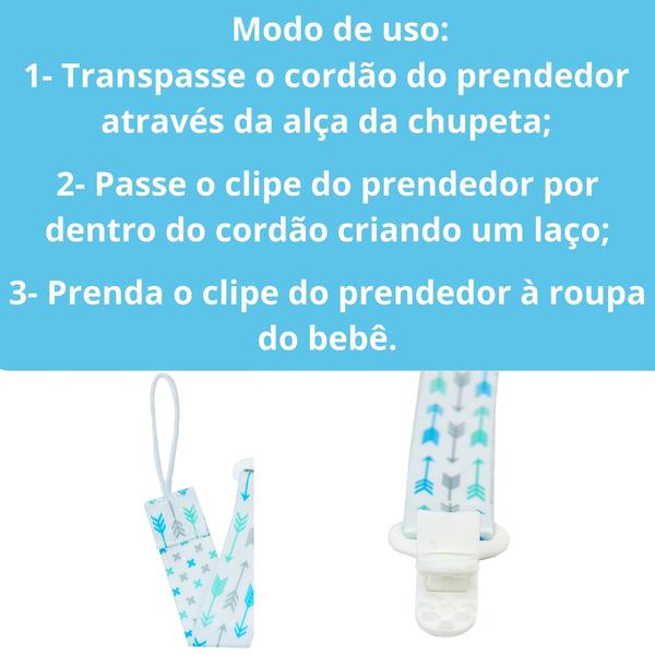 Imagem de Kit 2 Prendedores De Chupeta Pietra Baby