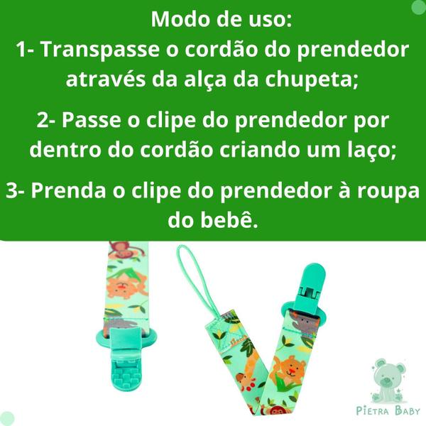 Imagem de Kit 2 Prendedores De Chupeta Pietra Baby