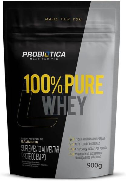 Imagem de Kit 2 Probiótica 100% Pure Whey Refil 900g - Sabor Baunilha