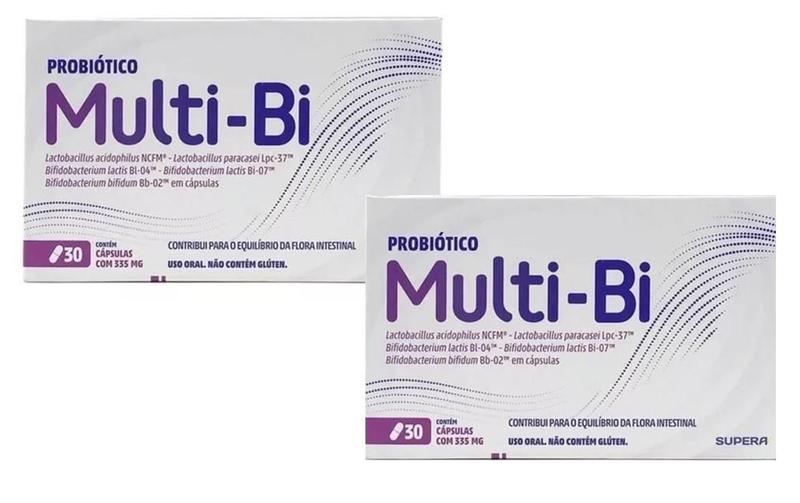 Imagem de Kit 2 Probiótico Multi-bi 335mg 30 Cápsulas Supera