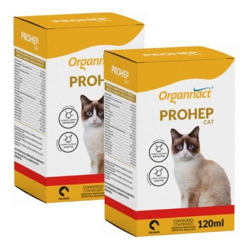 Imagem de Kit 2 Prohep Cat 120ml Protetor Hepatico P/ Gatos- Organnact