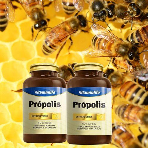 Imagem de Kit 2 Propolis Extrato Verde 60 Capsulas Vitaminlife