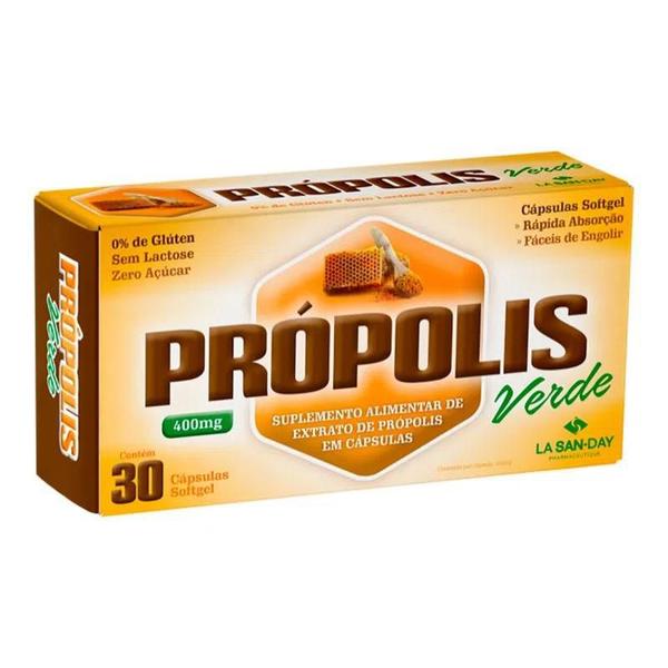 Imagem de Kit 2 Própolis Verde Com 30 Capsulas Softgel - La San Day