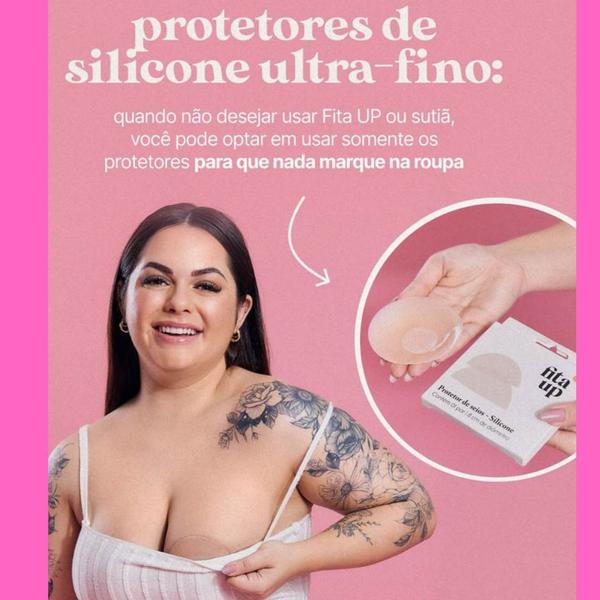 Imagem de Kit 2 Protetor de Seios Tapa Mamilo Bico Caramelo - Fita UP