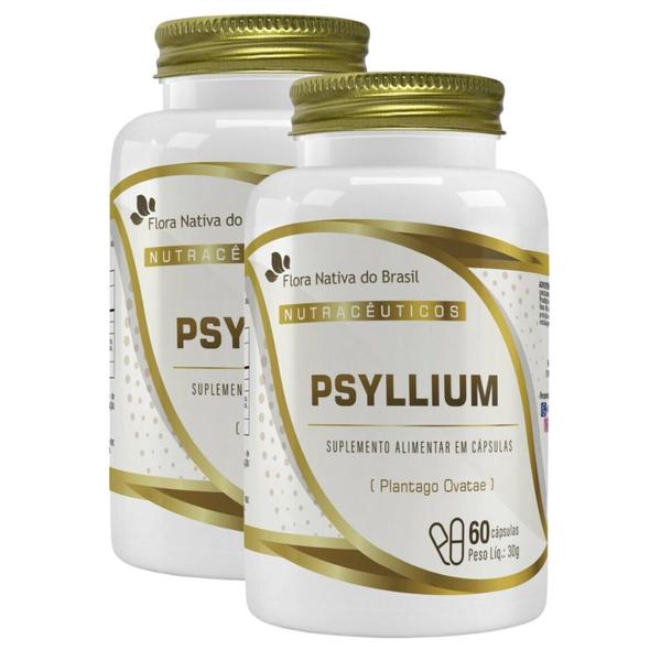 Imagem de Kit 2 Psyllium de 500mg 120 Cápsulas Flora Nativa