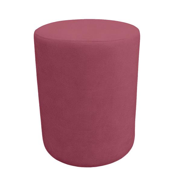 Imagem de Kit 2 Puff Cilindro Live para Sala e Quarto Suede Rose - LH Decor