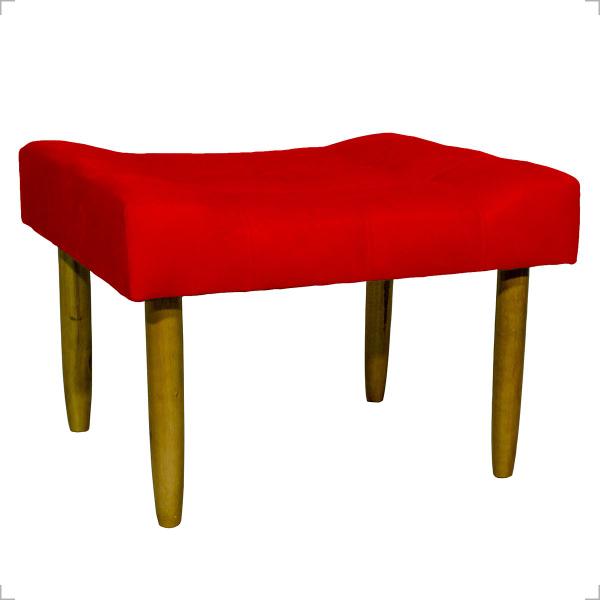 Imagem de Kit 2 Puff Decorativo Para Sala Requinte Suede Cores Pé Castanho - Clique E Decore