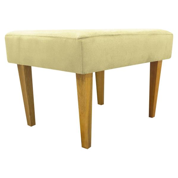 Imagem de Kit 2 Puff Decorativo Retangular Para Sala Recepção Charme Pé Trapézio Suede Cores