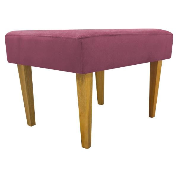 Imagem de Kit 2 Puff Decorativo Retangular Para Sala Recepção Charme Pé Trapézio Suede Cores