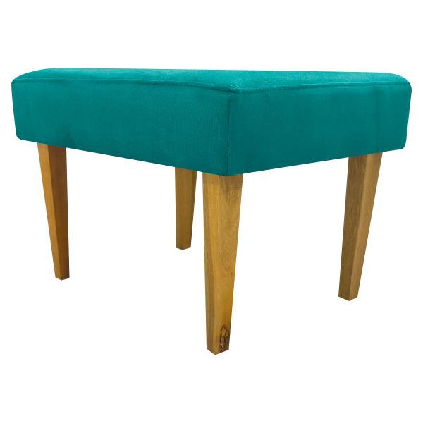 Imagem de Kit 2 Puff Decorativos Para Sala Charme Suede Cores Pé Castanho - Clique E Decore