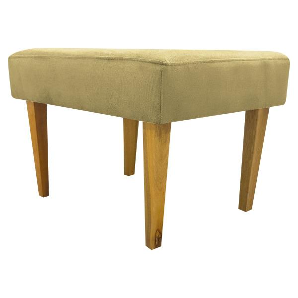 Imagem de Kit 2 Puff Decorativos Para Sala Charme Suede Cores Pé Castanho - Clique E Decore