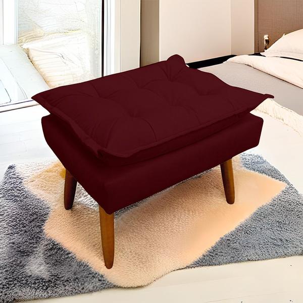 Imagem de Kit 2 Puff Opala Retangular para Sala e Quarto Suede - Jylcrom