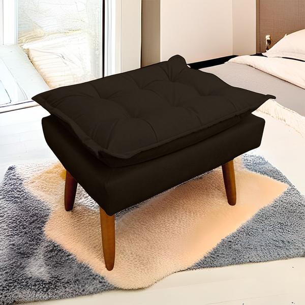 Imagem de Kit 2 Puff Opala Retangular para Sala e Quarto Suede  - LH Decor