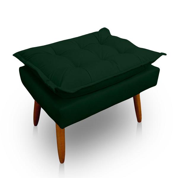 Imagem de Kit 2 Puff Opala Retangular para Sala e Quarto Suede Verde- Jylcrom