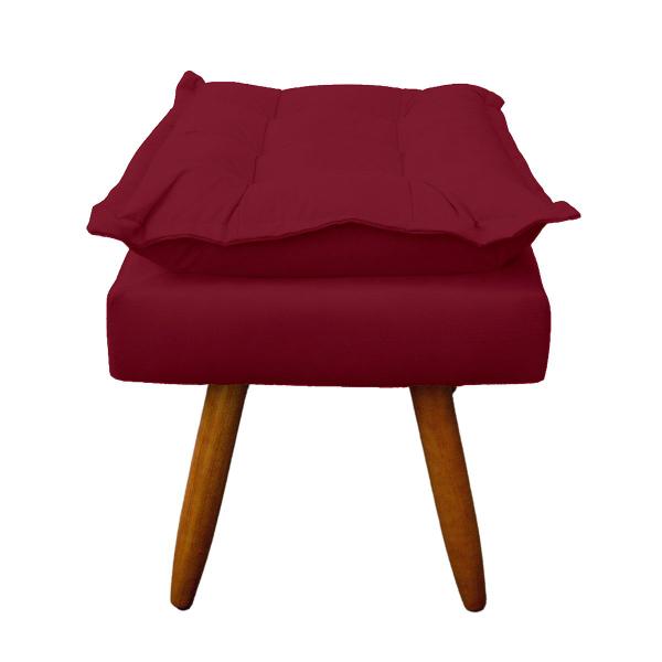 Imagem de Kit 2 Puff Opala Retangular para Sala e Quarto Suede Vermelho - LH Decor