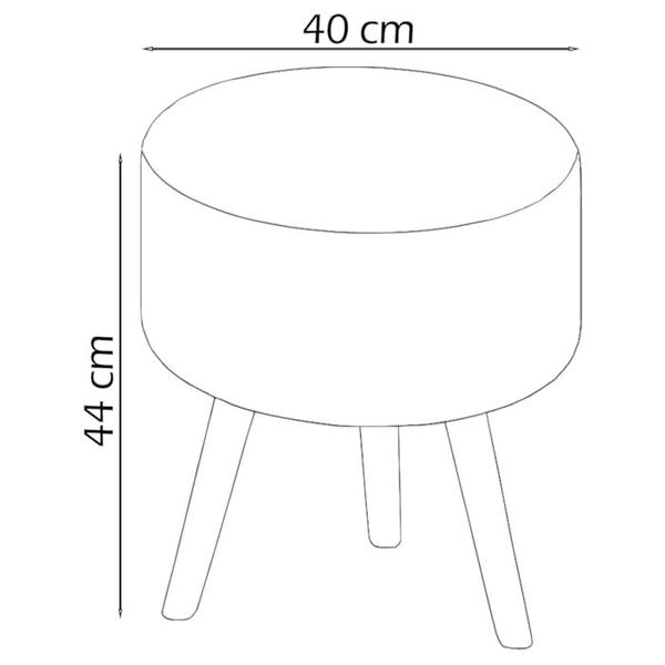 Imagem de Kit 2 Puff Puf Para Sala Pes Palito Small Veludo SL 947 Peer