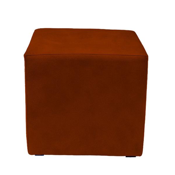 Imagem de Kit 2 Puff Quadrado para Sala e Quarto Suede Terracota  - Jylcrom