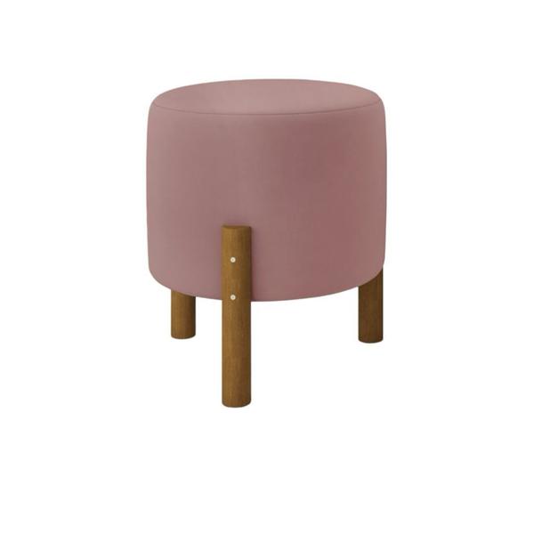 Imagem de Kit 2 Puff Redondo Decorativo Zuppy - Rose Suede