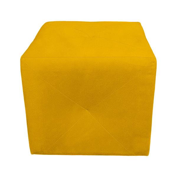 Imagem de Kit 2 Puff Retangular Elo para Sala e Quarto Suede Amarelo- Jylcrom