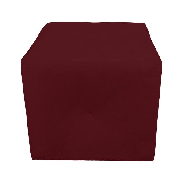 Imagem de Kit 2 Puff Retangular Elo para Sala e Quarto Suede Bordo - LH Decor