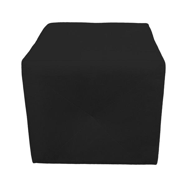 Imagem de Kit 2 Puff Retangular Elo para Sala e Quarto Suede Preto - LH Decor