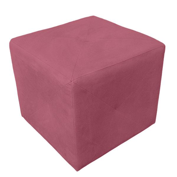 Imagem de Kit 2 Puff Retangular Elo para Sala e Quarto Suede Rose - LH Decor