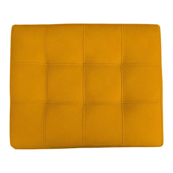 Imagem de Kit 2 Puff Retangular New para Sala e Quarto Suede Amarelo - LH Decor