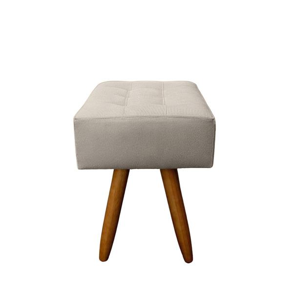 Imagem de Kit 2 Puff Retangular New para Sala e Quarto Suede Bege - LH Decor