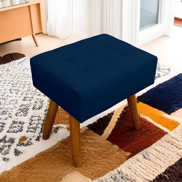 Imagem de Kit 2 Puff Retangular New para Sala e Quarto Suede  - LH Decor